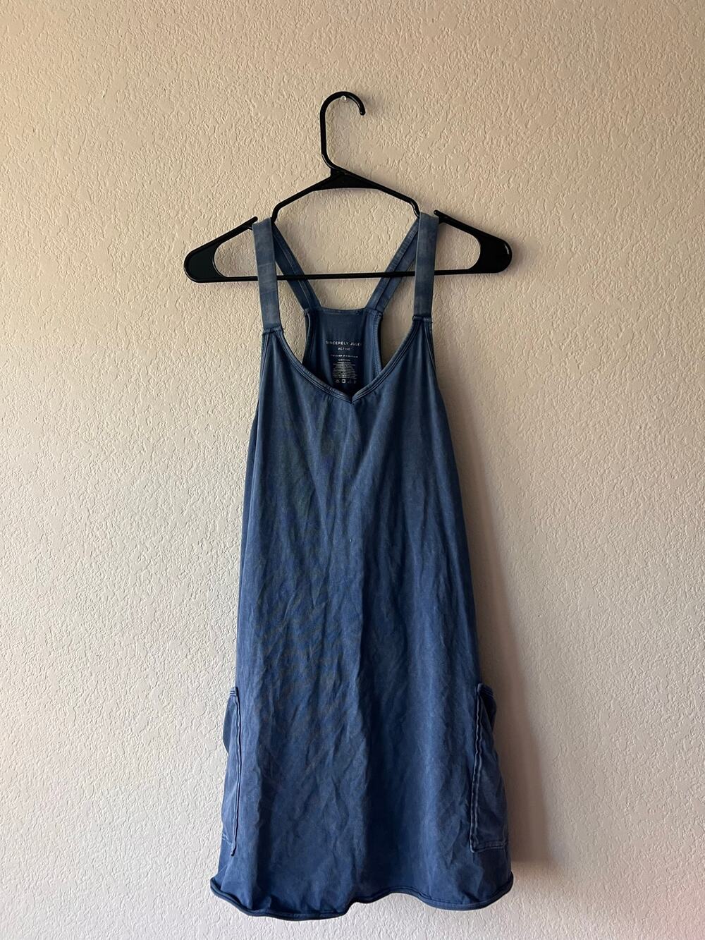 Sincerely Jules Mineral Wash Active Dress Built In Shorts Double Lined